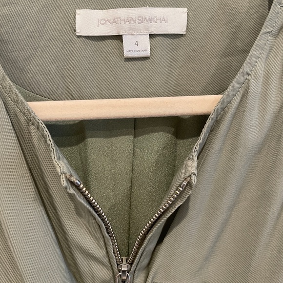 ✨ Jonathan Simkhai Twill Fly Boilersuit – Size 4 - Picture 2 of 5